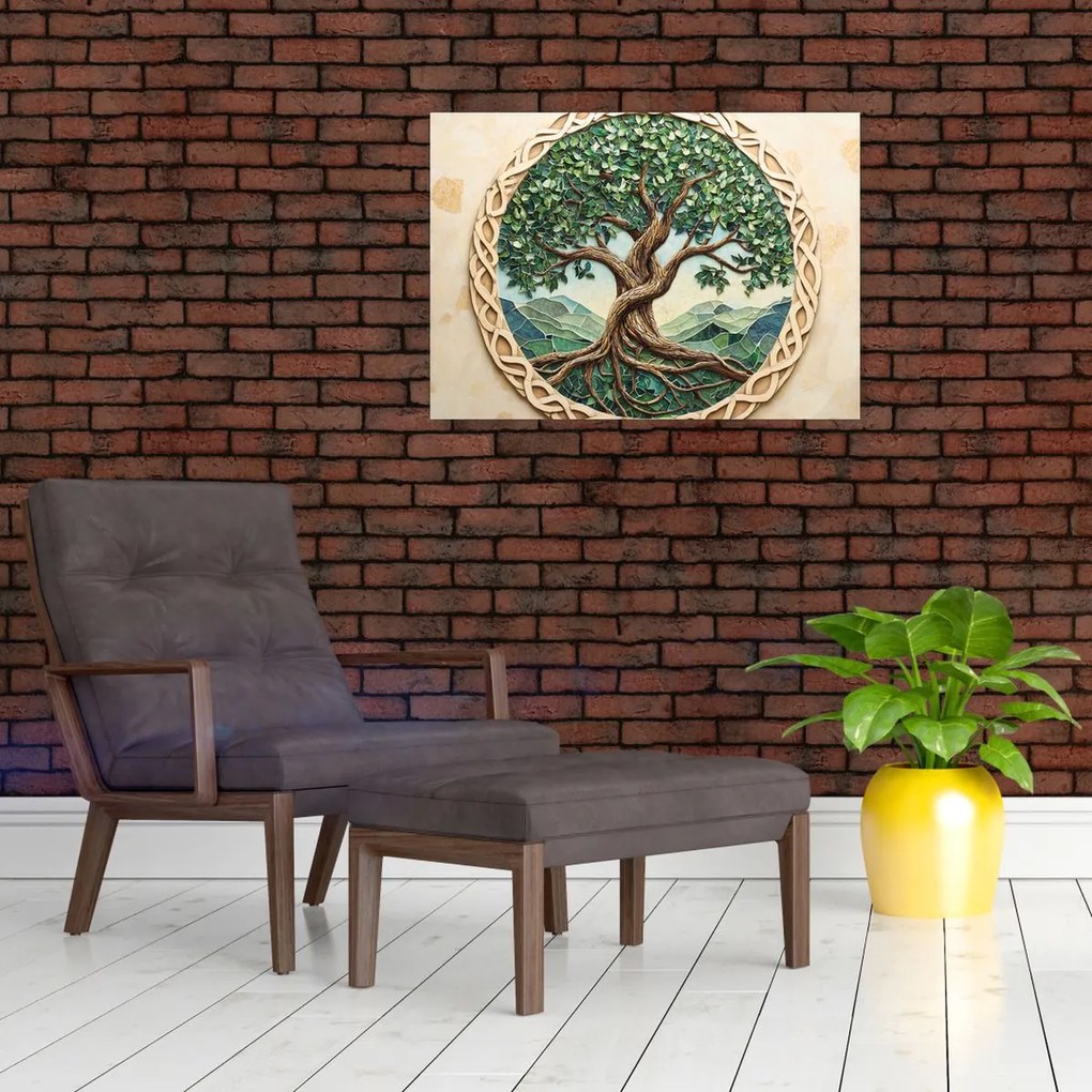 Kép – Fonott életfa (70x50 cm)