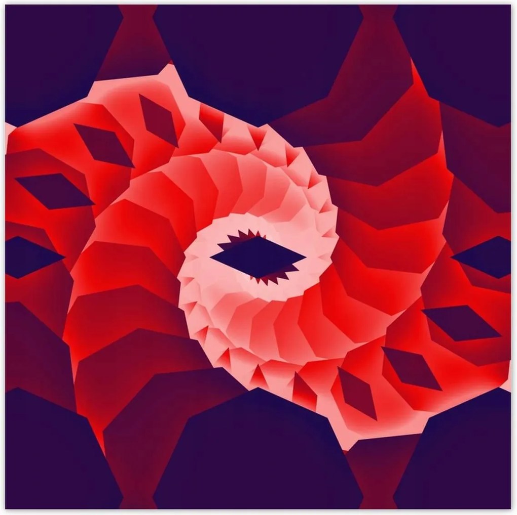 Poszterek 100x100 Piros kanyar