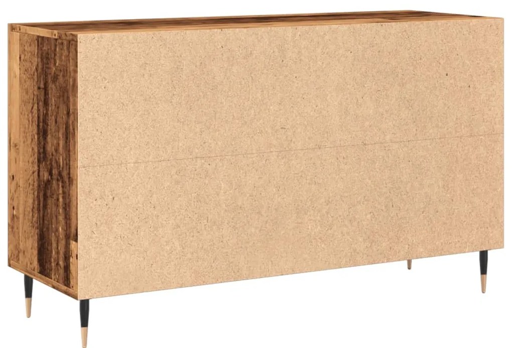 antik fa színű szerelt fa tálalószekrény 100 x 36 x 60 cm