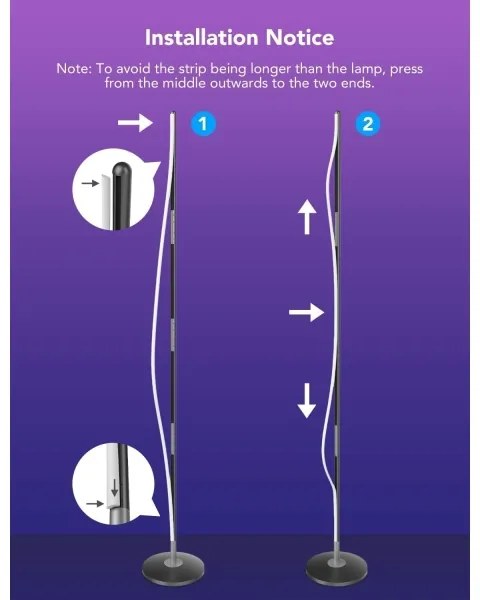 Govee - LED RGBW dimmelhető állólámpa LITE MATTER LED/24W/230V Wi-Fi