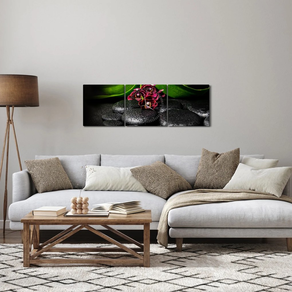 Kép - Lávakövek (órával) (90x30 cm)