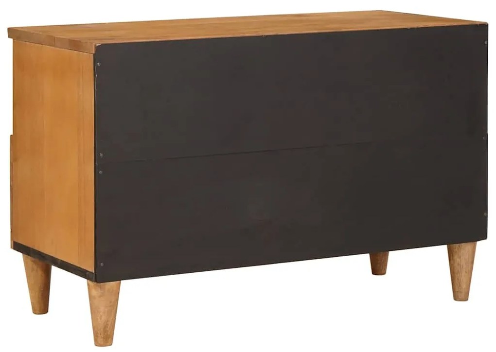 TV szekrény fiókkal Világosbarna 70 x 33 x 46 cm tömör mangófa