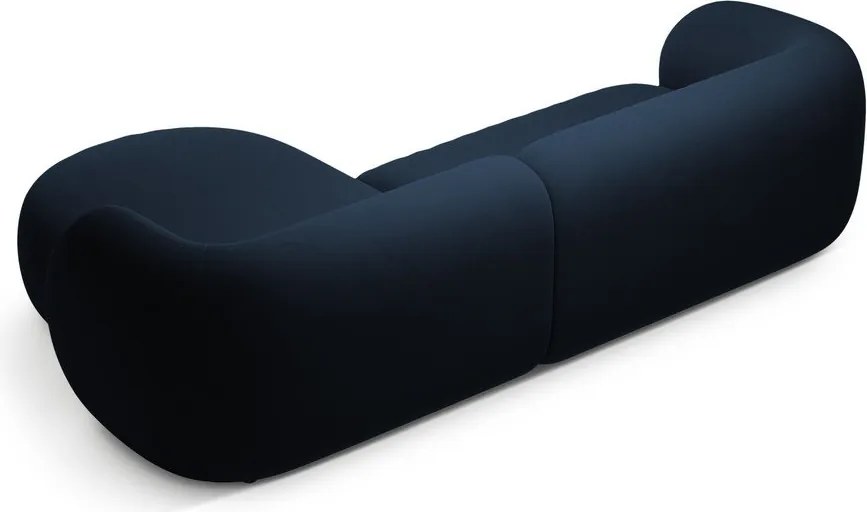 Kék bársony sarokkanapé (jobb oldali-heverő résszel) Kate – Micadoni