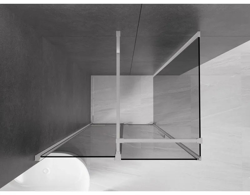 Mexen Velar, zuhanykabin tolóajtóval 90 x 120 cm, 8mm szürke üveg, króm, 871-090-120-41-01