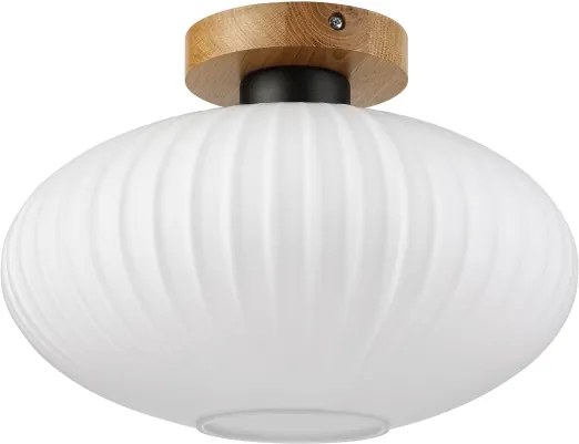 Mennyezeti lámpa HARMA WOOD 1xE27/15W/230V tölgy/fehér Ø 30 cm