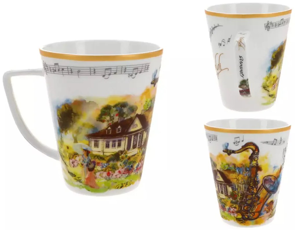 Vivaldi porcelán bögre díszdobozban - 400 ml Négy évszak Nyár