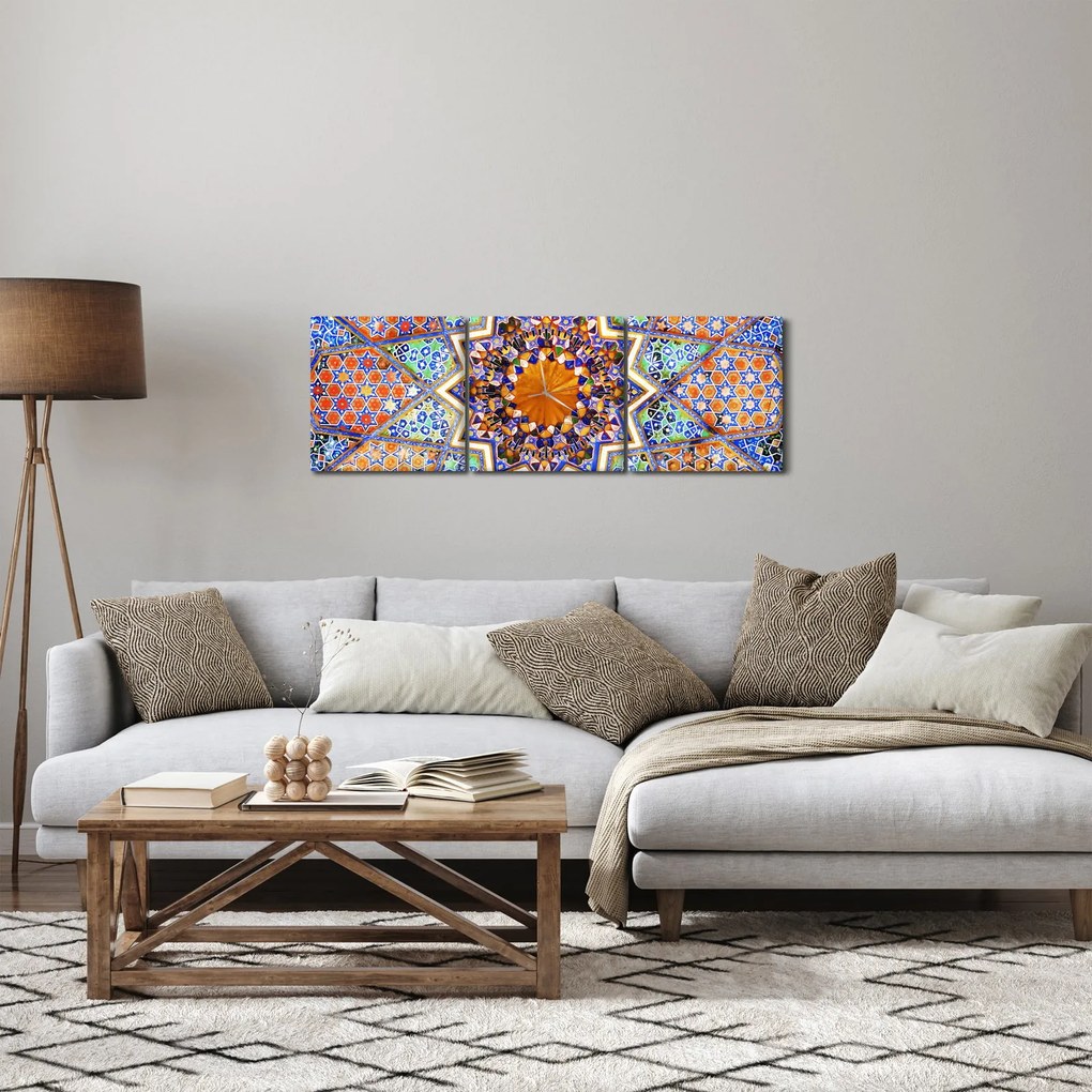 Mozaik kép (órával) (90x30 cm)