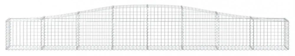 7 db íves horganyzott vas gabion kosár 400x30x40/60 cm
