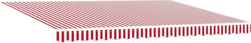 Behúzható napellenző Piros és Fehér 450 × 300 cm