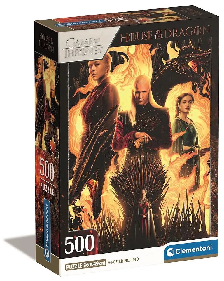 Sárkányok Háza Fire 500 db-os puzzle Clementoni