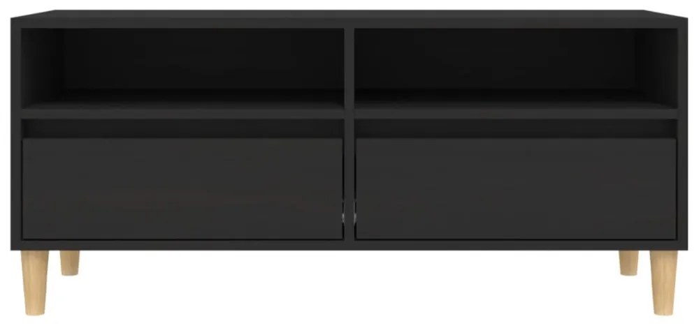 fekete szerelt fa TV-szekrény 100 x 34,5 x 44,5 cm