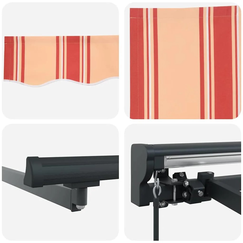 Behúzható napellenző Sárga és narancs 500x300 cm szövet