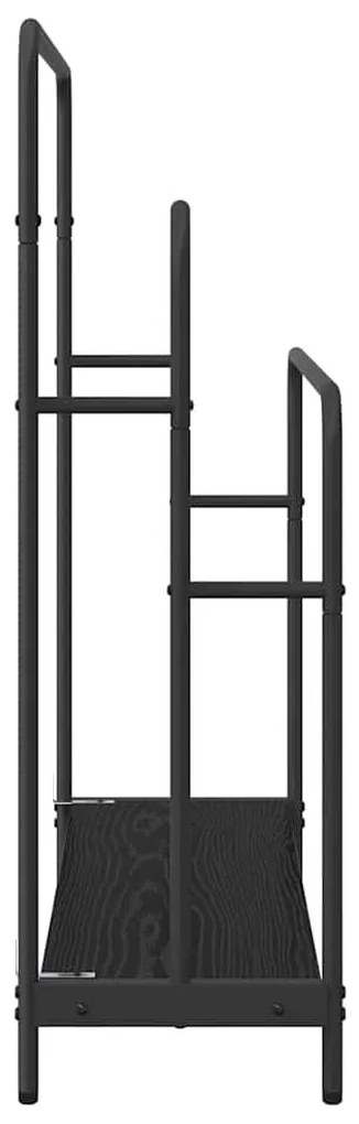 Ruhaszárító polcokkal Musta tammi 90 x 30 x 100.5 cm Faanyag