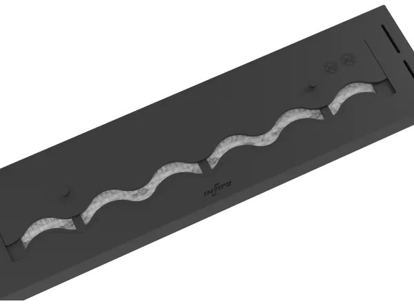 InFire - Beépített BIO kandalló 7,5x80 cm 6kW fekete