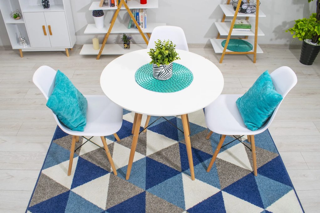 Fehér étkezőasztal OSLO 80x80