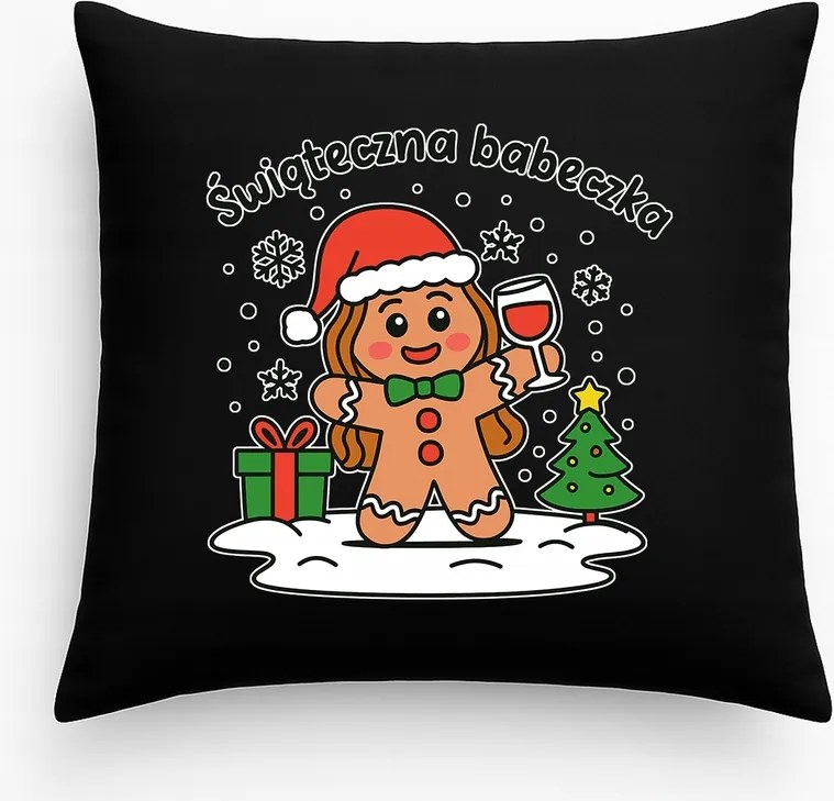 Párna Ajándék karácsonyra neki Muffin fekete