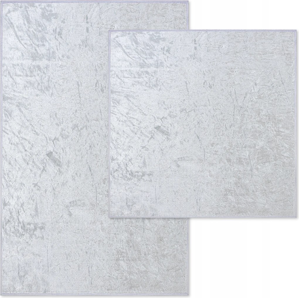 Fürdőszobaszőnyeg Szett 2 Db 50X80 Szürke Csúszásgátló Nagy Sima