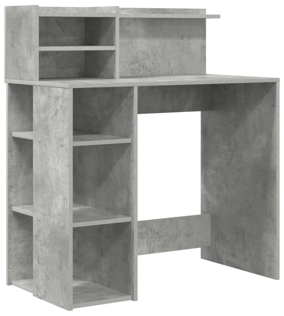 tárolós asztal Beton szürke 90x48x101.5 cm Szerelt fa