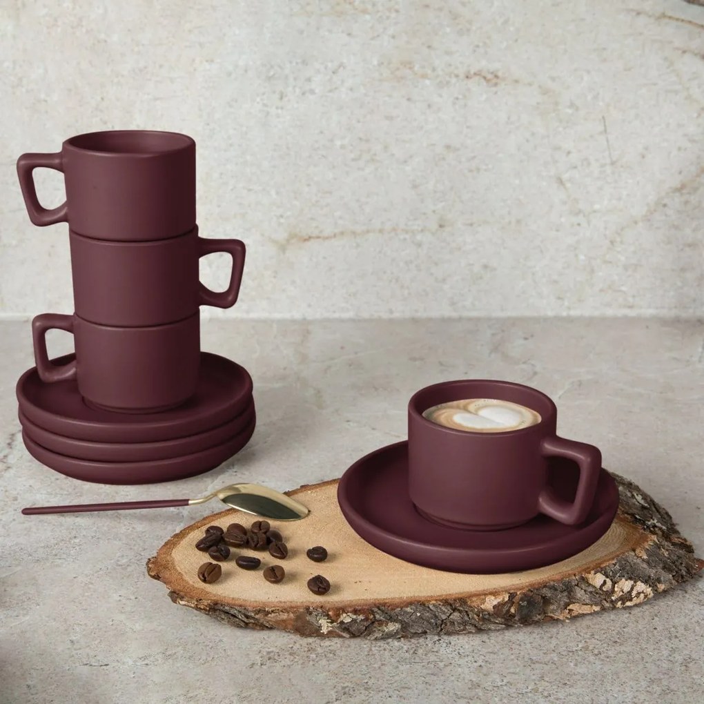 BerlingerHaus Espressócsésze-készlet alátéttel Leonardo 100 ml, 4+4 db