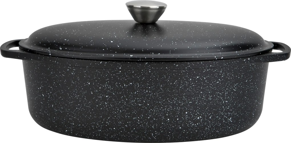 Fedéllel ellátott 4 L-es ovális Rosso alumínium