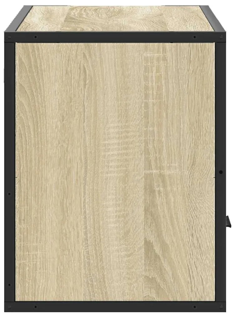 sonoma tölgy színű szerelt fa és fém TV-szekrény 80x31x39,5 cm