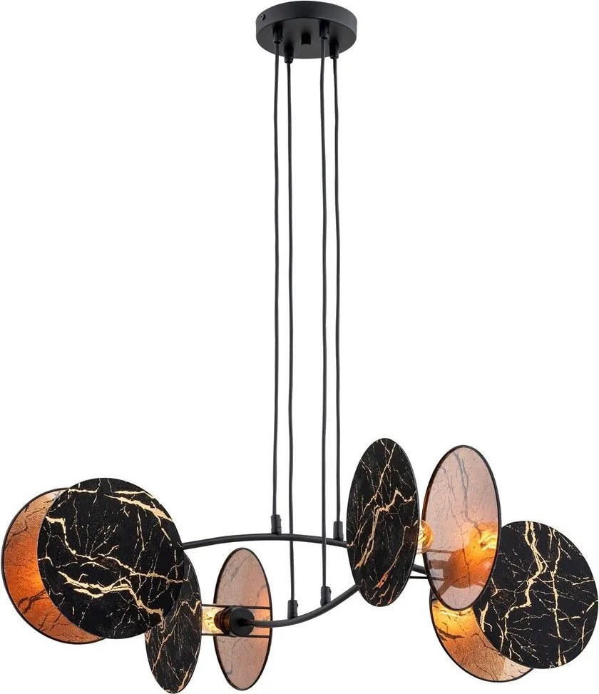 Emibig modern függeszték motif fekete arany emi1327/4