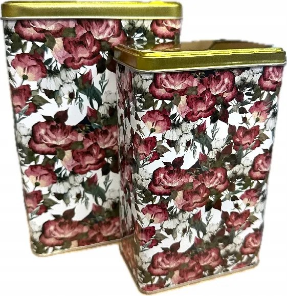 Smukee Fémdobozok 2 db Nagy és Kicsi Virágokkal