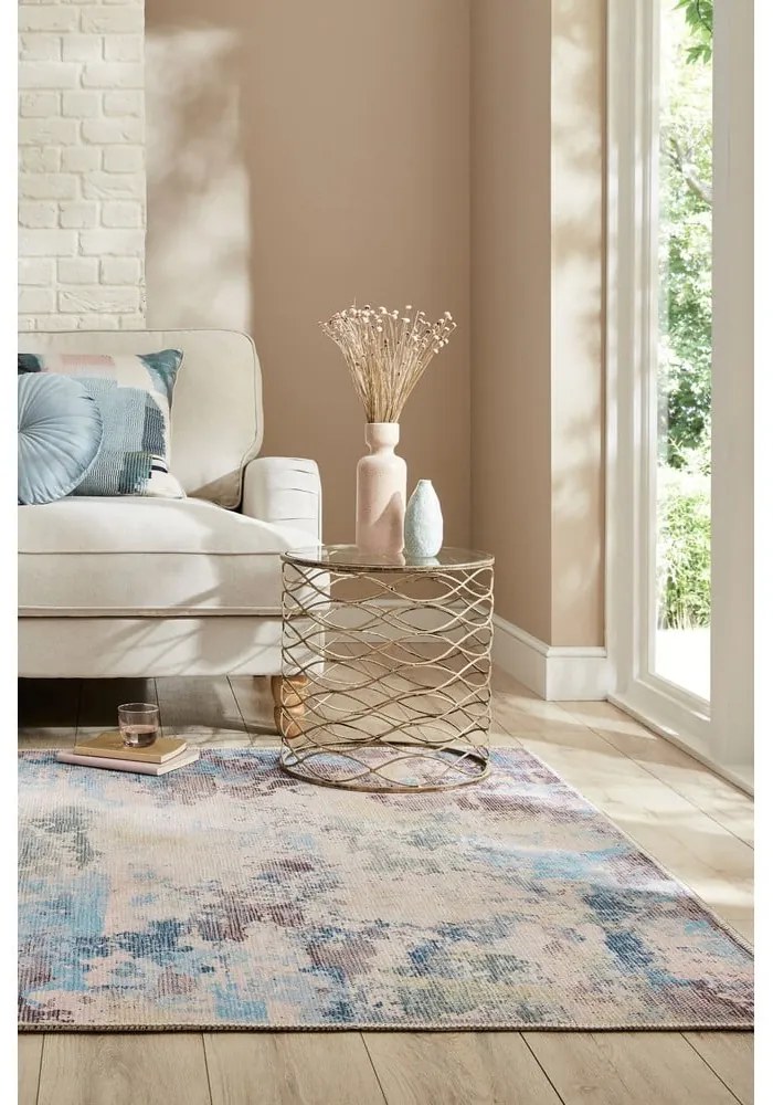 Kék-lila mosható szőnyeg újrahasznosított szálkeverékből 120x170 cm Reid – Flair Rugs