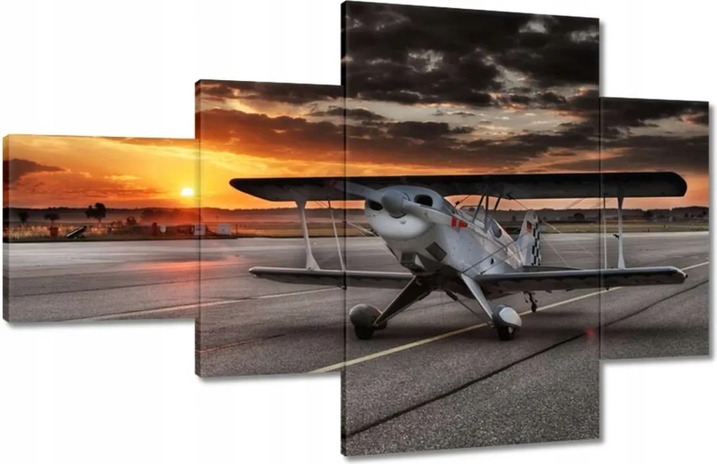 Képek 130x80 Repülőgép naplemente