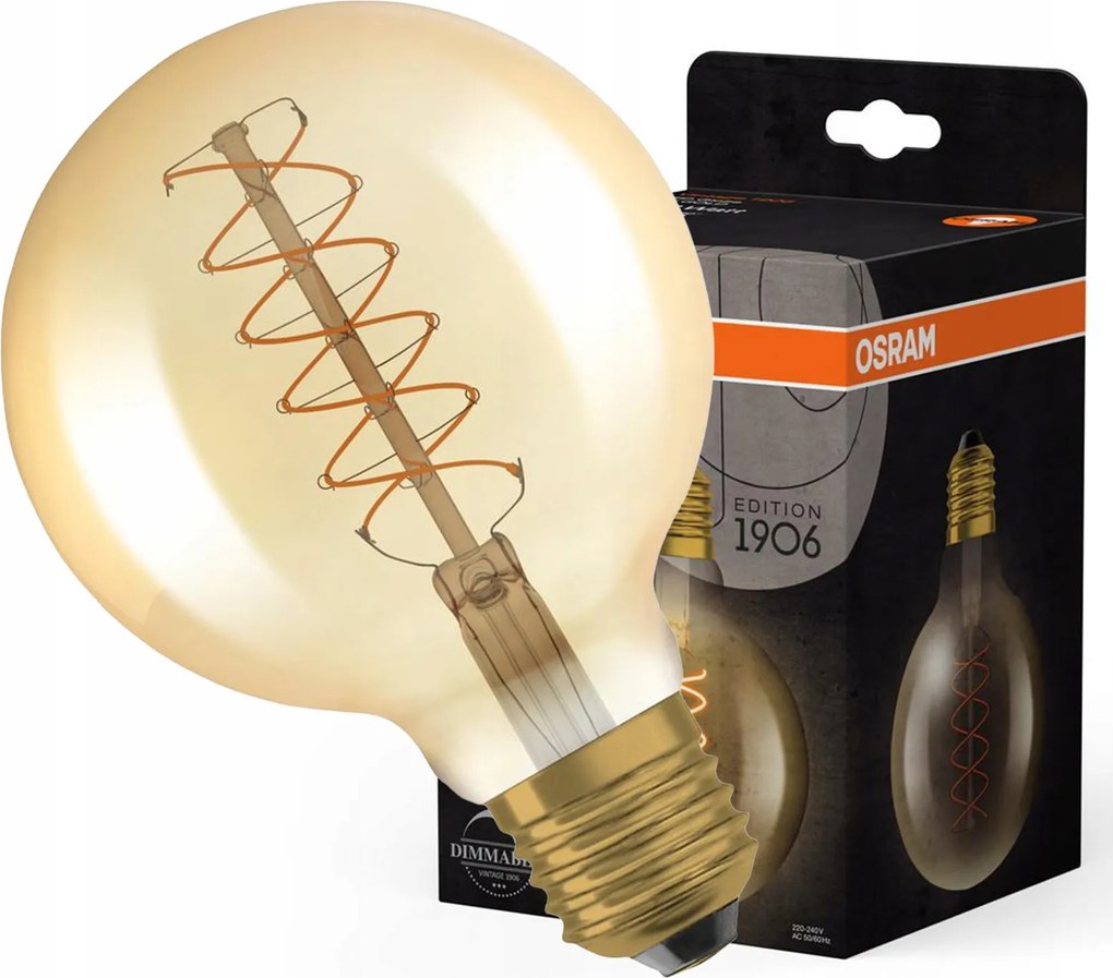 Led Dekoratív Izzó G95 Gömb E27 7W 48W Vintage Tompítható Filament