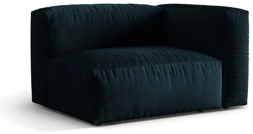 Sötétkék bársony kanapé modul (jobb oldali) Martina – Micadoni