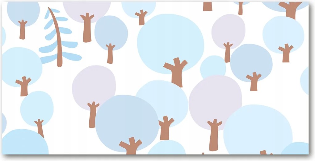 Fotótapéta üvegfalra Színes fák 140x70