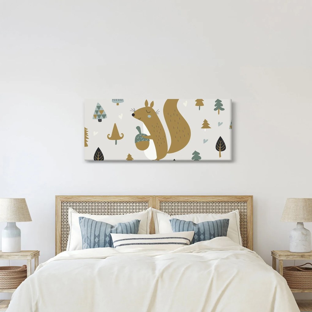 Kép - Mókus dióval (120x50 cm)