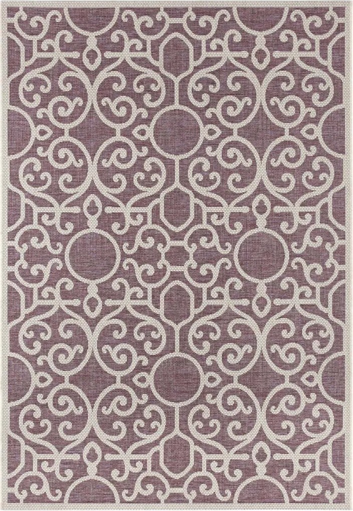 Szizál lila szőnyeg,lapos teraszra,külső belső 140x200cm