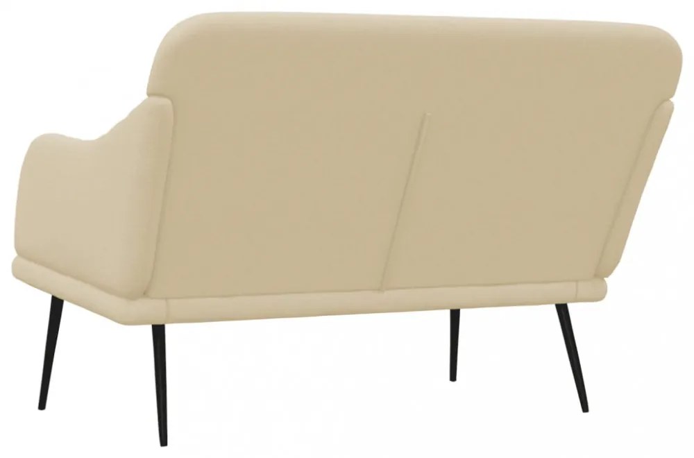 vidaXL krémszínű szövet pad 110 x 76 x 80 cm