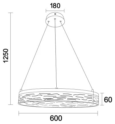 LED dimmelhető kábeles csillár ALIANZ LED/45W/230V 3000-6000K + távirányító