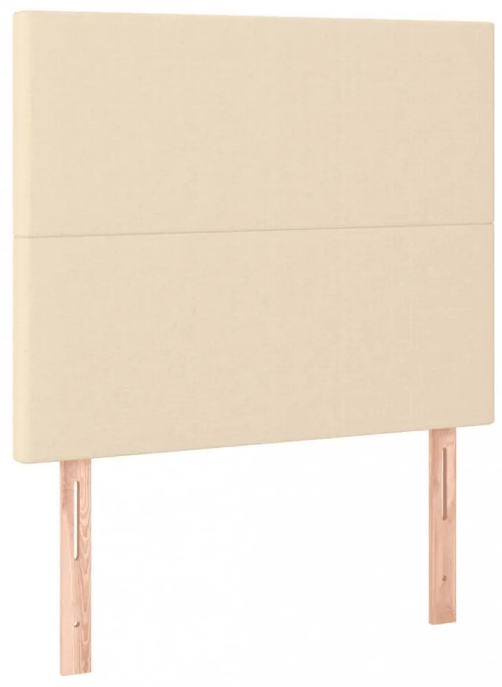 krémszínű szövet LED-es fejtámla 100x5x118/128 cm