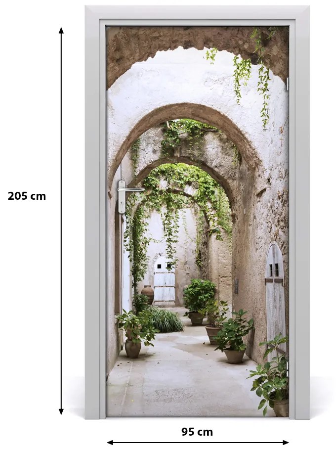 Ajtó tapéta Arcade a vár 75x205 cm