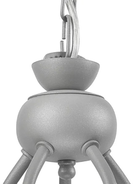 Csillár láncon RETRO II 5xE27/60W/230V ezüst