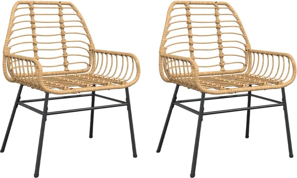 vidaXL 2 db barna polyrattan kerti szék