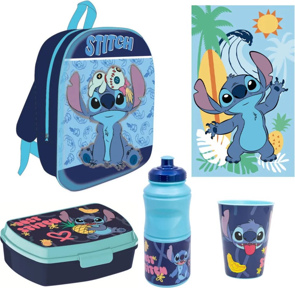 Disney Lilo és Stitch A csillagkutya Summer Blue kirándulós csomag 5 db-os