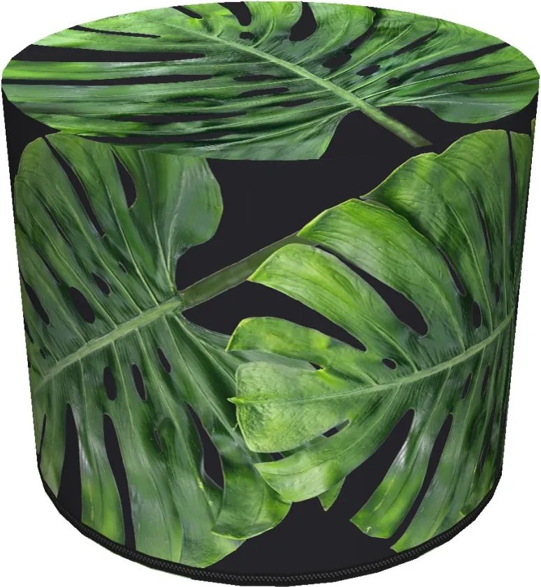 Bertoni puff könnyű, stabil, ülőfelület, henger puff Galapagos Night nyomtatás