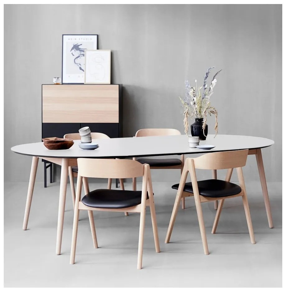 Kerek bővíthető étkezőasztal ø 135 cm Meza – Hammel Furniture