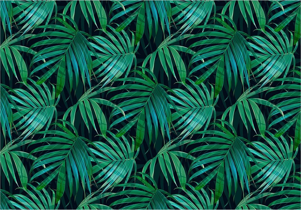 Fotótapéta flizelina Pálmalevelek trópusi boho öko modern 250x175 +ragasztó