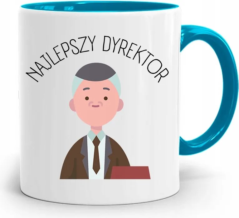Az Igazgató Számára Kék Bögre A Legjobb Igazgató fényképes nyomtatással