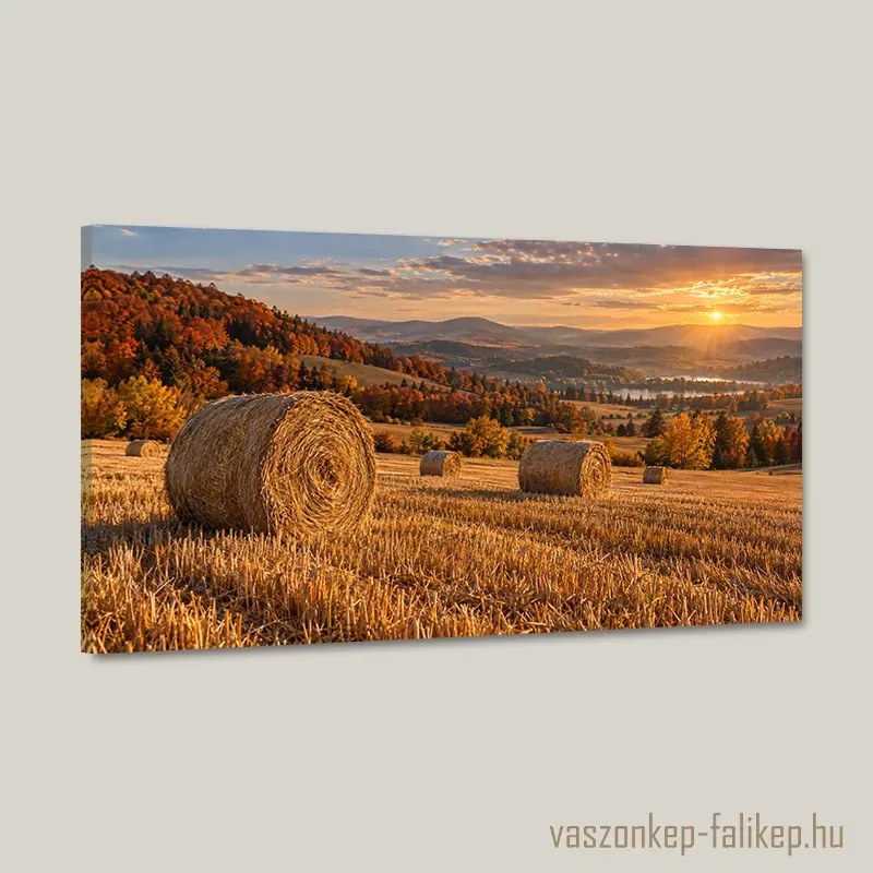 Aranyló Aratás vászonkép – meleg otthoni hangulat 40x23 cm