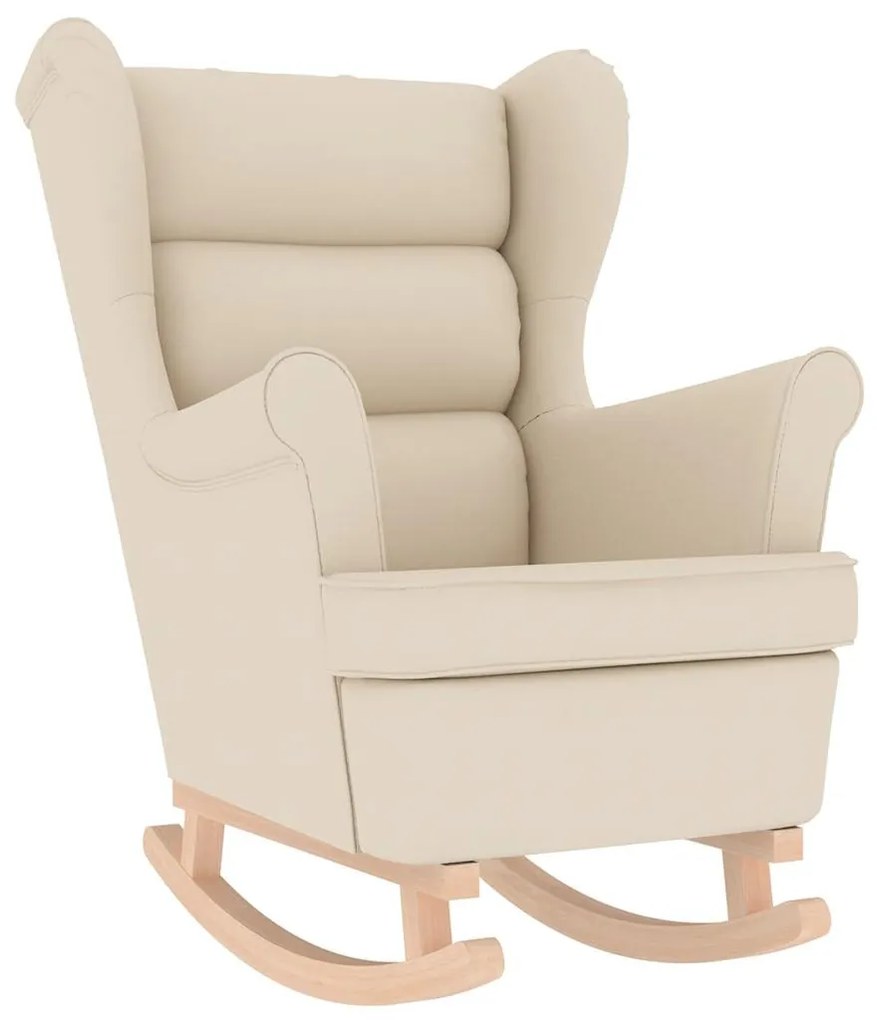 fehér vászonszövet hintaszék 74 x 90 x 102 cm