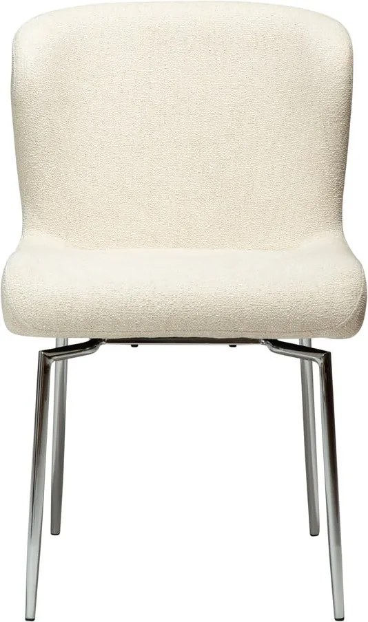 Krémszínű kárpitozott étkezőszék Glam – DAN-FORM Denmark
