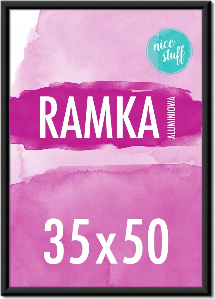 Képkeret 35x50 képkeret fekete alumínium B3 képkeret