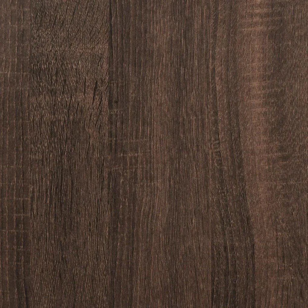 barna tölgy színű szerelt fa fali polc 100 x 35 x 30,5 cm